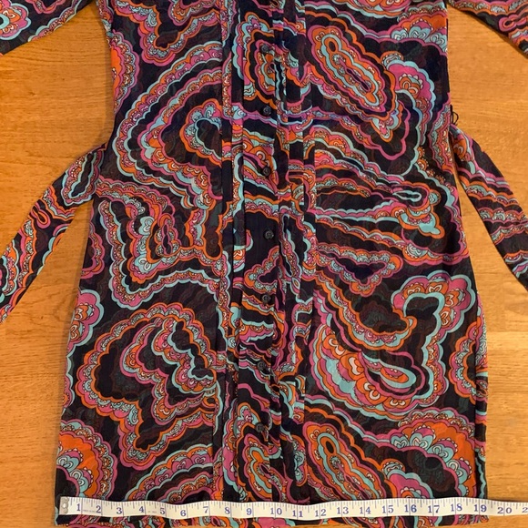 Public Republic 70’s Print,Shift Cut Dress Size 2 - Picture 8 of 9